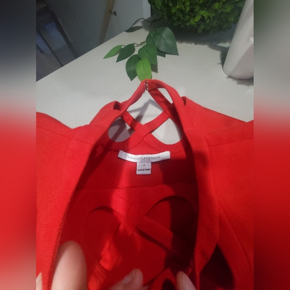 DIANE VON FURSTENBERG Incroyable robe midi haut de gamme rouge - Picture 6 of 11